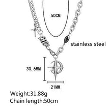 Load image into Gallery viewer, Stainless Steel Chain Splicing Cross Necklace