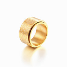 Load image into Gallery viewer, Stainless Steel Buddhist Heart Sutra Rotating Fashion Ring