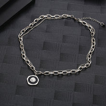 Load image into Gallery viewer, Stainless Steel Irregular Geometry Smiley Face Fashion Pendant Necklace