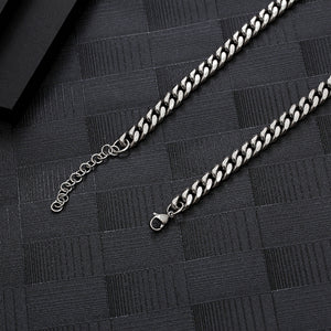 Stainless Steel Letter spliced Cuban Trend Chain Neckalce