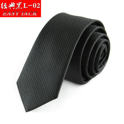 5cm tie Men's narrow  fashion trend casual business black striped professional tie
