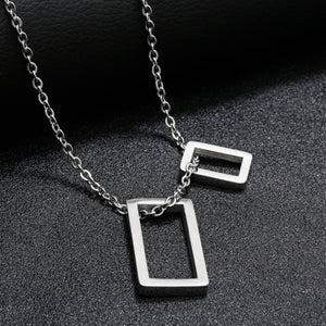 Stainless Steel Geometry Minimalism Pendant Necklace