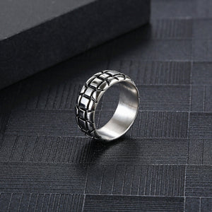 Stainless Steel Retro Personalized Pattern Ring