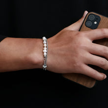 Load image into Gallery viewer, Stainless Steel Irregular Natural Pearl Double Layer Delicate Bracelet