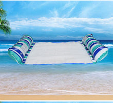 Load image into Gallery viewer, Cross border mesh floating bed inflatable hammock water collapsible back floating bed water inflatable deck chair inflatable floating row