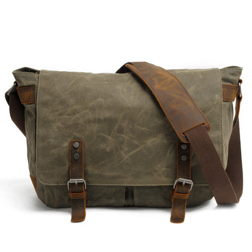 Men's shoulder bag Oil proof wax canvas bag SLR camera bag Crossbody bag Retro camera bag