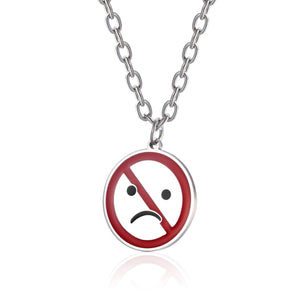Stainless Steel Fashion Creativity Prohibit Emo Pendant Necklace