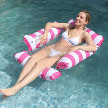 Load image into Gallery viewer, Cross border mesh floating bed inflatable hammock water collapsible back floating bed water inflatable deck chair inflatable floating row