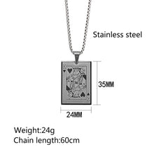 Load image into Gallery viewer, Creative Design Poker Heart K Stainless Steel Pendant Necklace