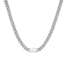 Load image into Gallery viewer, Stainless Steel Letter spliced Cuban Trend Chain Neckalce
