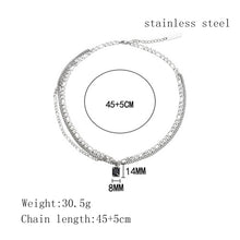 Load image into Gallery viewer, Stainless Steel Multi Layered Black Gemstone Minimalism Necklace