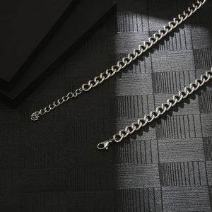 Stainless Steel Bead Splicing Irregular Cross Necklace