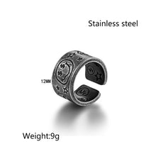 Load image into Gallery viewer, Stainless Steel Cartoon Graffiti Smiling Face Trend Ring
