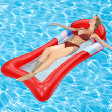 Load image into Gallery viewer, Cross border mesh floating bed inflatable hammock water collapsible back floating bed water inflatable deck chair inflatable floating row
