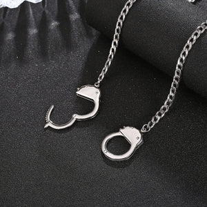 Stainless Steel Detachable Handcuffs for Men and Women's Pendant Necklace