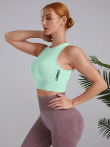 Yoga vest without chest pad breathable shock-proof running top back quick drying fitness wear sleeveless T-shirt