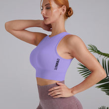 Load image into Gallery viewer, Yoga vest without chest pad breathable shock-proof running top back quick drying fitness wear sleeveless T-shirt