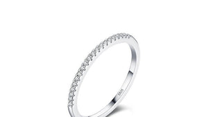 Modian s925 sterling silver simple row diamond ring women light luxury fashion cold wind zircon ring fine ring hand jewelry