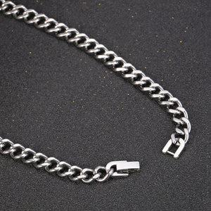 Stainless Steel Double Layered Letter Pearls Trend Necklace