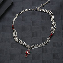 Load image into Gallery viewer, Stainless Steel Red Cross Minimalism Fashion Necklace