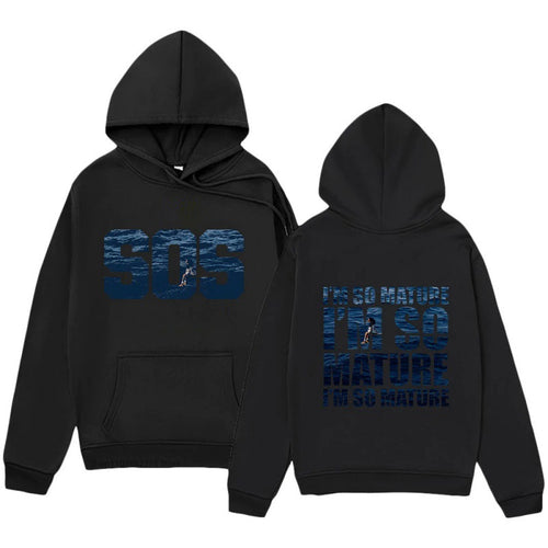 Trend letters Spring and Autumn men's and women's fashion casual top coat coat long sleeve hoodie hoodie