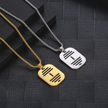 Load image into Gallery viewer, Stainless Steel Hollow Dumbbell Minimalism Pendant Necklace