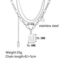 Load image into Gallery viewer, Stainless Steel Mahjong Wealth Trend Necklace