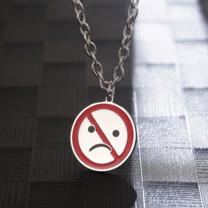 Stainless Steel Fashion Creativity Prohibit Emo Pendant Necklace