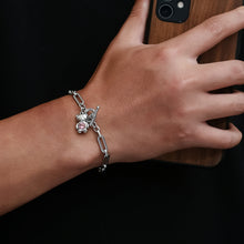 Load image into Gallery viewer, Stainless Steel Pink Diamond Little Bear Trend Bracelet