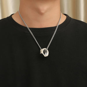 Stainless Steel Nut Minimalism Pendant Necklace
