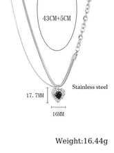 Load image into Gallery viewer, Stainless Steel Irregular Black Love Minimalism Pendant Necklace