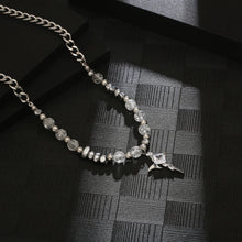 Load image into Gallery viewer, Stainless Steel Bead Splicing Irregular Cross Necklace