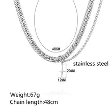Load image into Gallery viewer, Stainless Steel Cross Minimalism Splicing Fashion Necklace