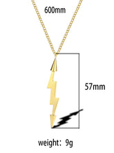Load image into Gallery viewer, Stainless Steel Lightning Minimalism Necklace