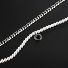 Load image into Gallery viewer, Stainless Steel Love Aritificial Pearls Fashion Necklace