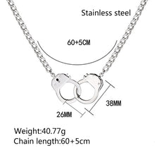 Load image into Gallery viewer, Stainless Steel Detachable Handcuffs for Men and Women&#39;s Pendant Necklace