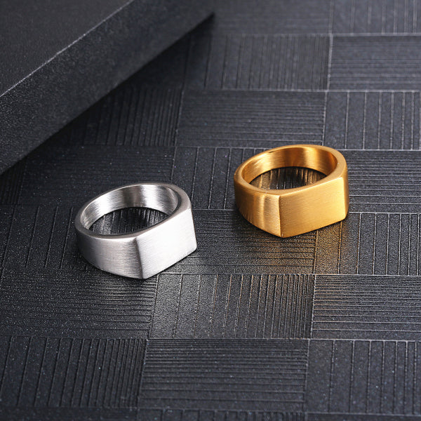 Stainless Steel European And American Minimalism Glossy Ring