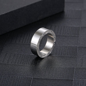 Stainless Steel Japanese Sun Totem Trend Ring