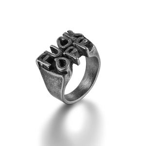 Stainless Steel FUCK OFF  Ring