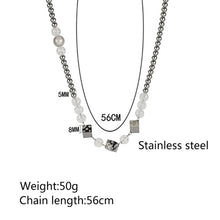 Load image into Gallery viewer, Stainless Steel Bead Splicing Dice Trend Necklace