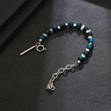 Load image into Gallery viewer, Stainless Steel Blue Natural Stone Bead Splicing Trend Bracelet