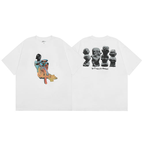 joint album Art Graffiti short sleeve T-shirt men and women half sleeve