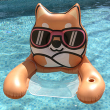 Load image into Gallery viewer, Cross border mesh floating bed inflatable hammock water collapsible back floating bed water inflatable deck chair inflatable floating row