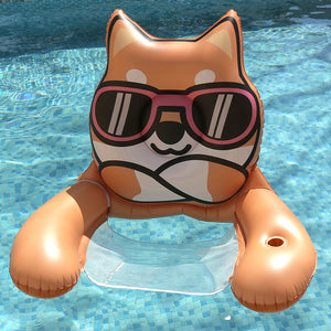 Cross border mesh floating bed inflatable hammock water collapsible back floating bed water inflatable deck chair inflatable floating row