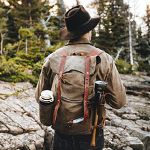 Load image into Gallery viewer, New retro men&#39;s canvas backpack outdoor anti-hiking hiking bag large capacity camping bag
