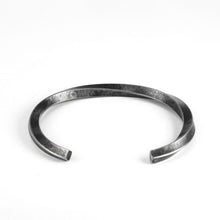 Load image into Gallery viewer, Stainless Steel European and American Vintage Twisted Spiral Never Give Up Open Fashion Bracelet