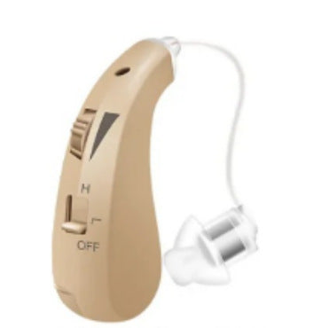 Mixed invisible elderly Hearing Aid audio amplifier auxiliary listening headphones English