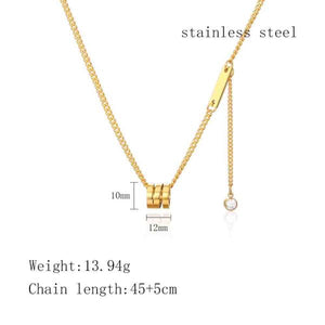 Instagram Cold Style Stainless Steel  Light Luxury Small Waist Necklace
