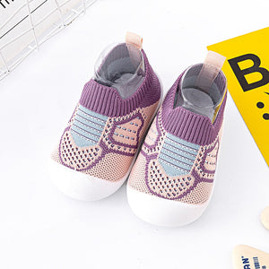Spring and autumn baby walking shoes non-slip soft soled baby shoes Breathable mesh socks shoes slip-on baby walking shoes
