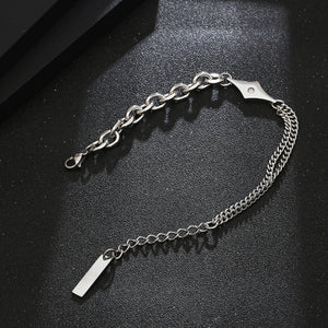 Stainless Steel Rhomb Splicing Fashion Bracelet